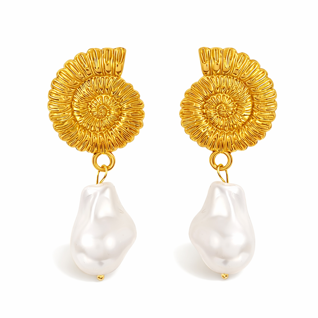 Aros | Caracol y perla