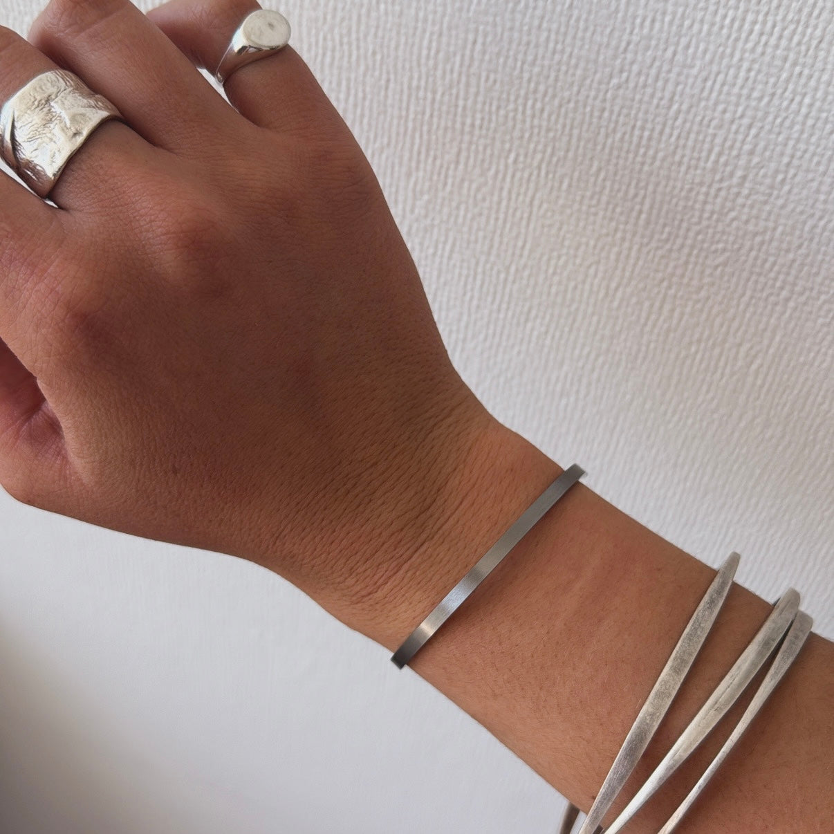 Esclava | Plata Grabada 2 mm