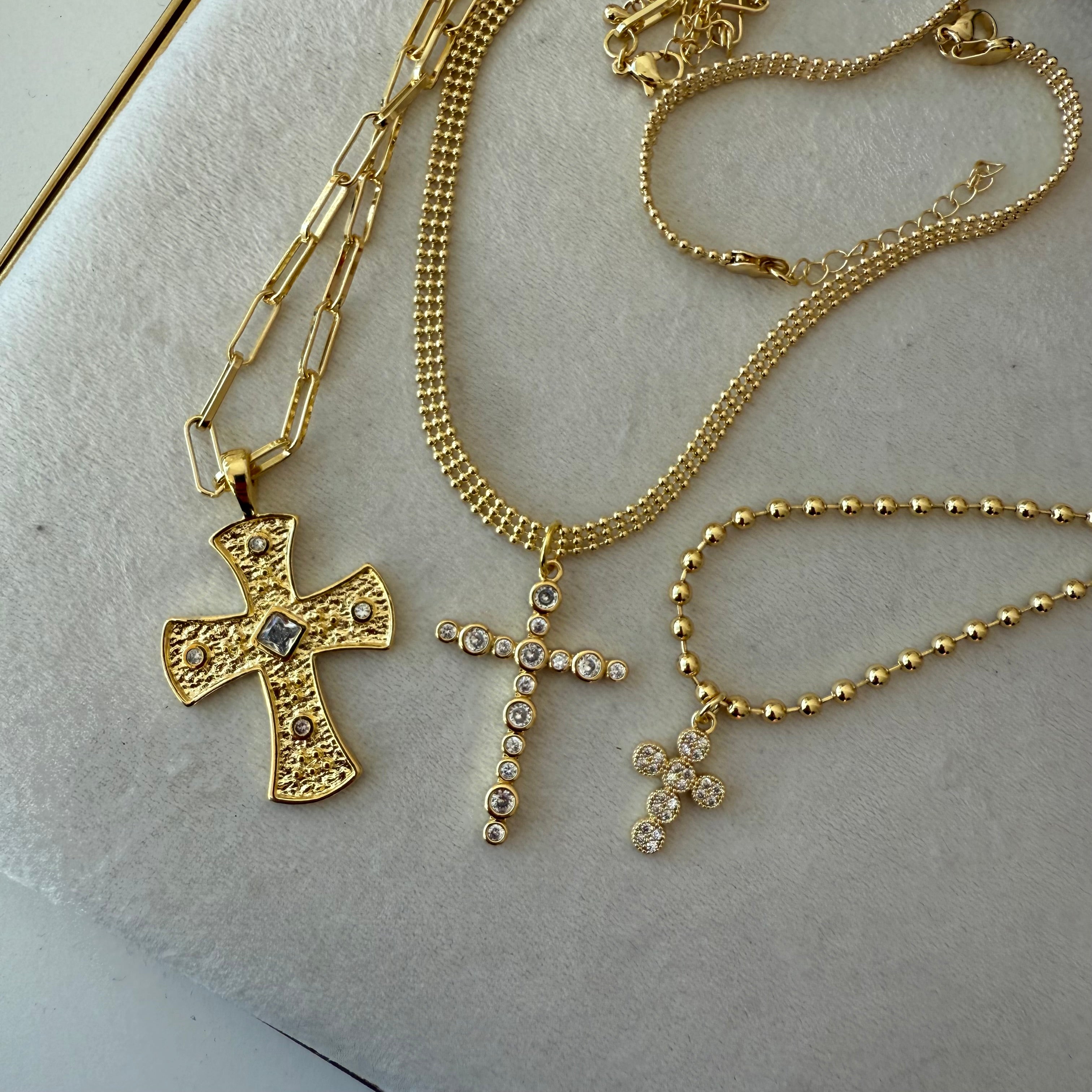 Cadenita | Cruz brillante xl