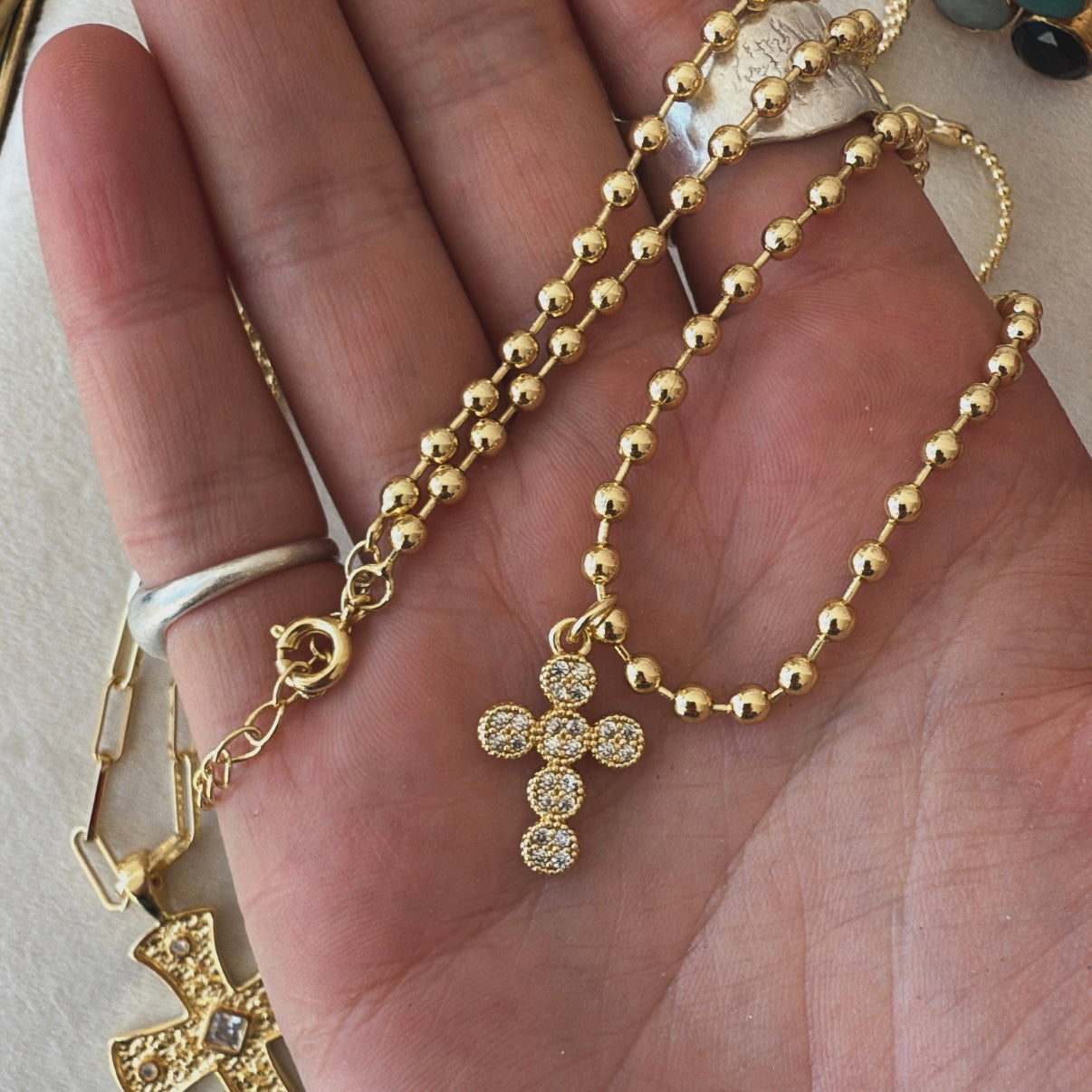 Cadenita | Cruz brillante