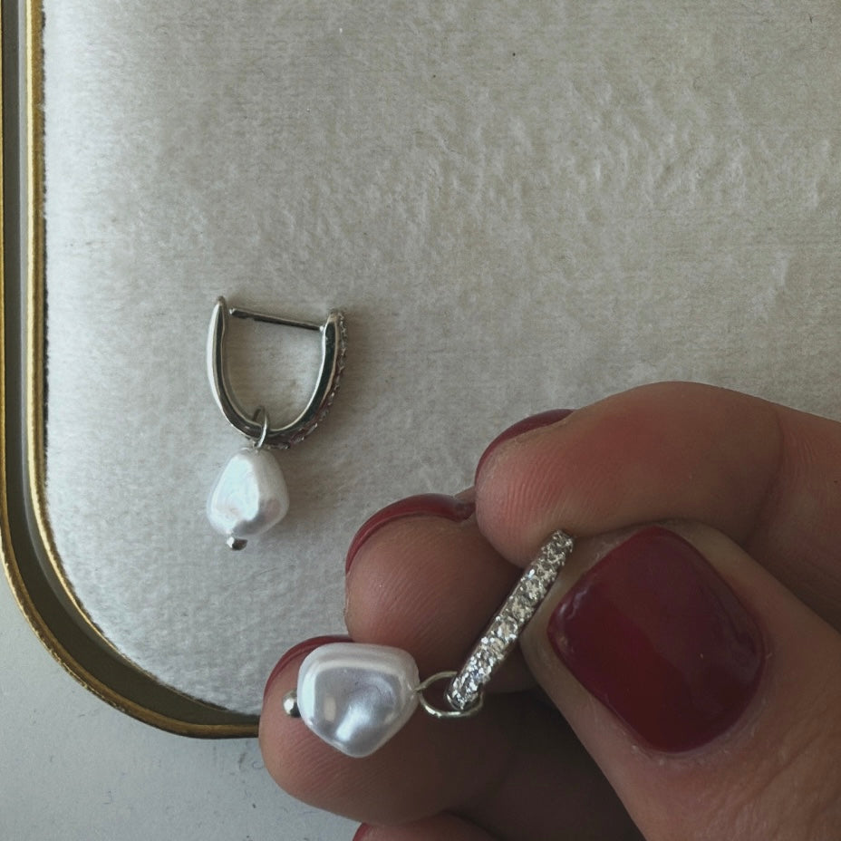 Argollas | Little Silver Pearl