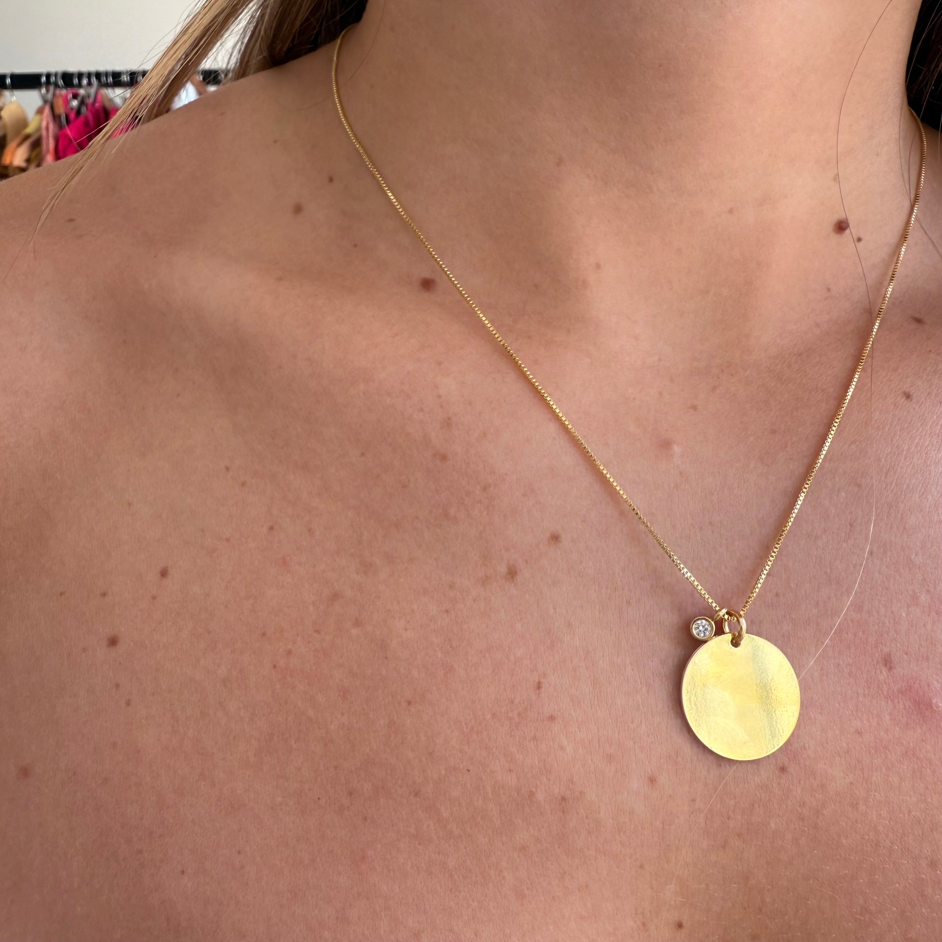 Cadenita | Circle Gold + Grabado Láser