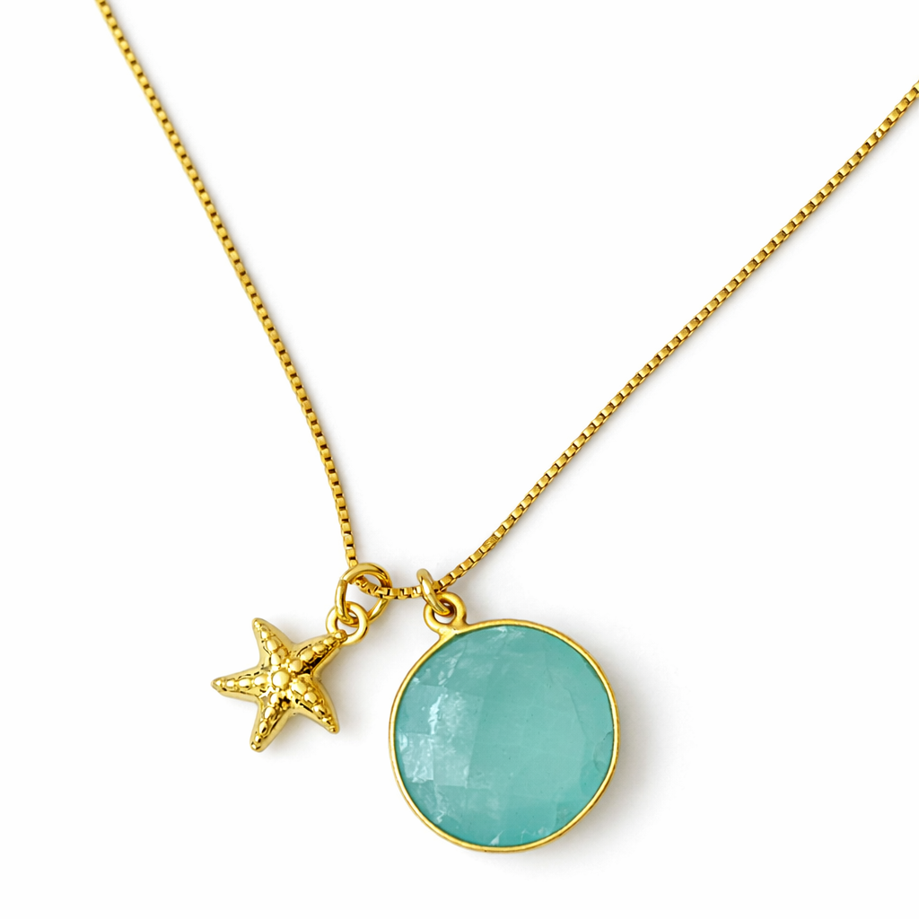 Collar | Estrella + Piedra Turquesa L