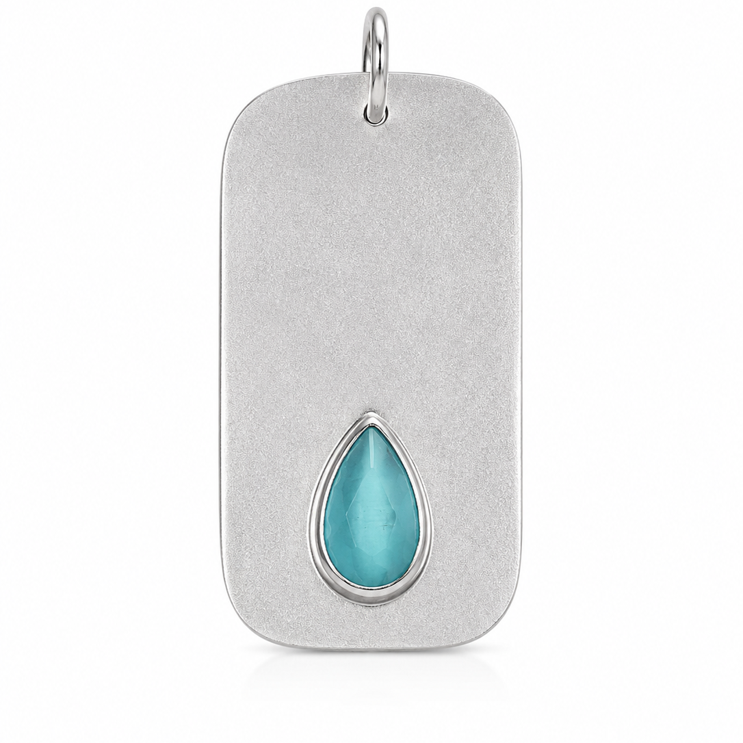 Collar Placa | Ocean Writer Silver