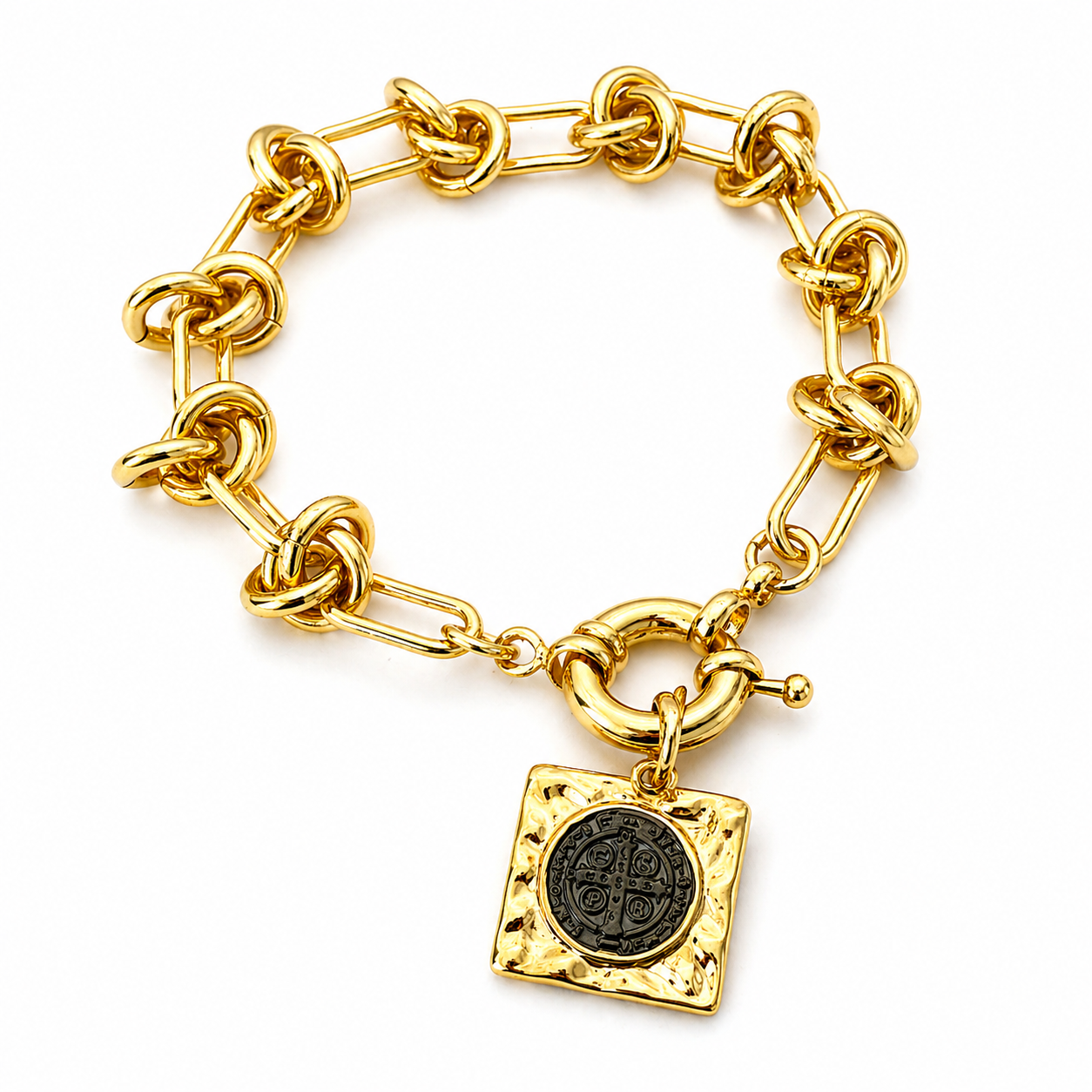 Pulsera | Oro con San Benito