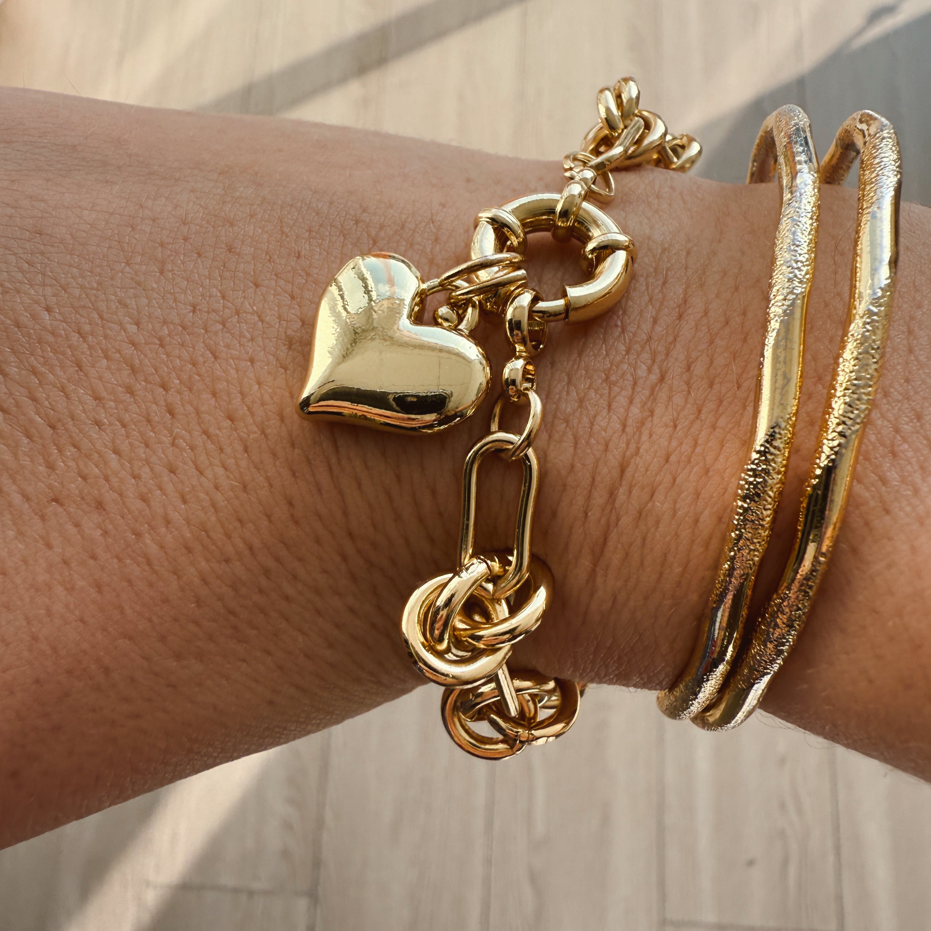 Pulsera | Oro con corazón