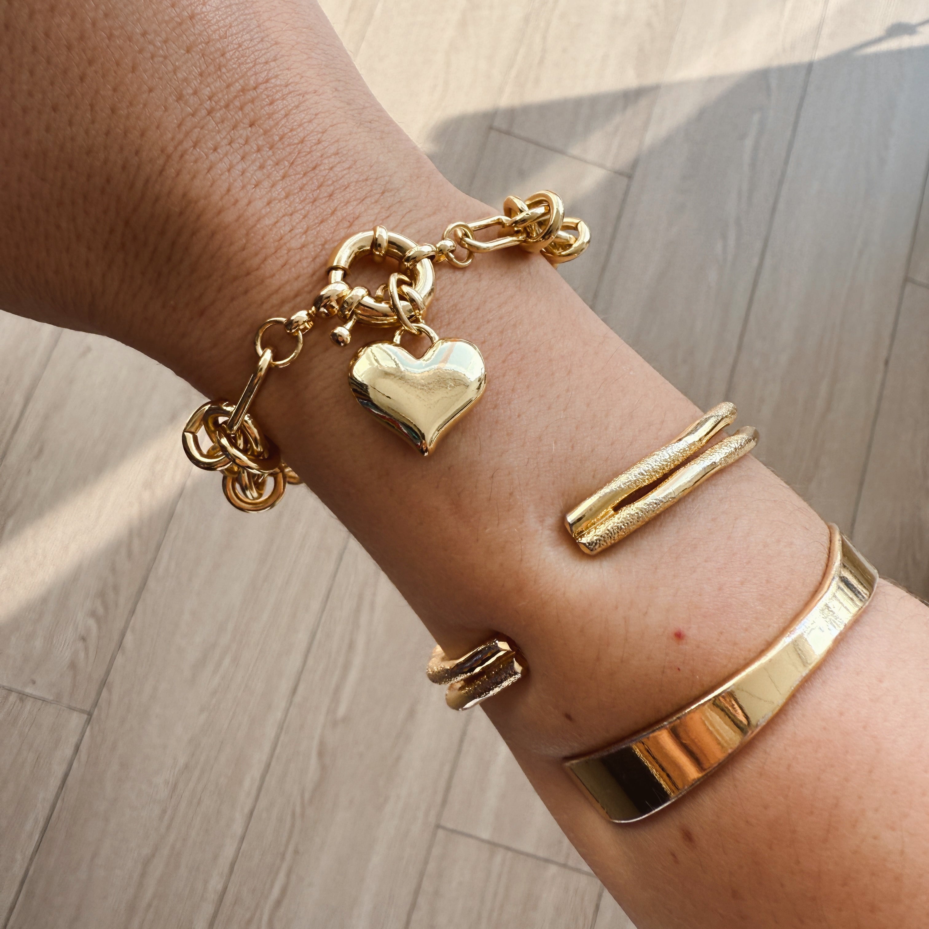 Pulsera | Oro con corazón