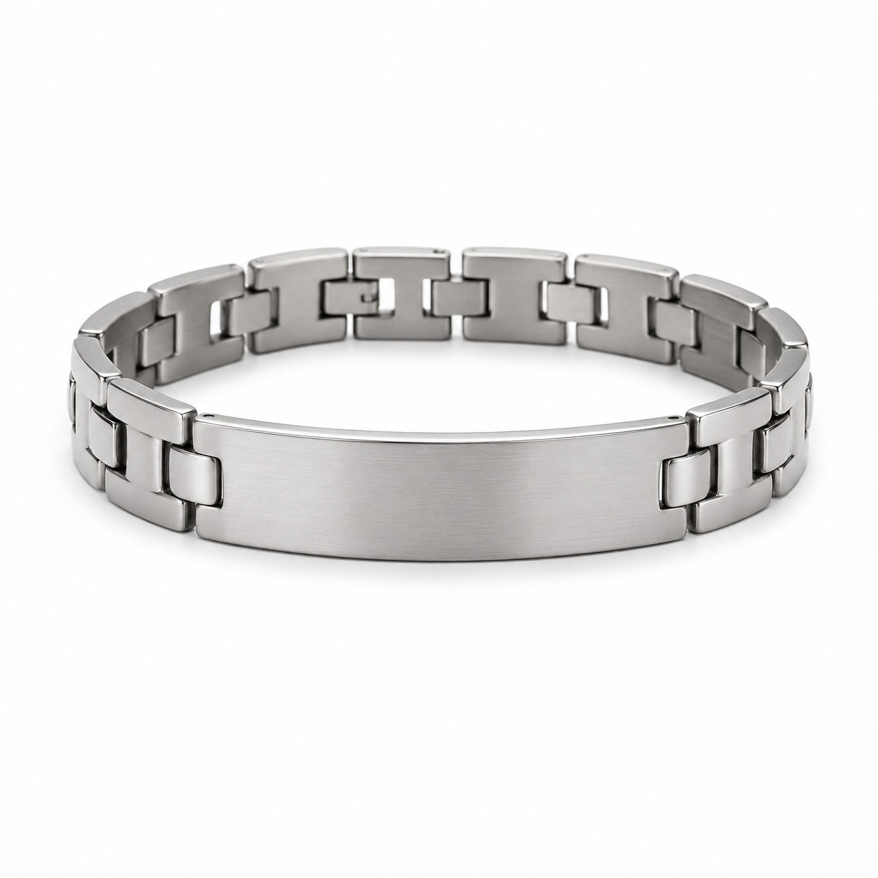 For Him| pulsera plata con placa