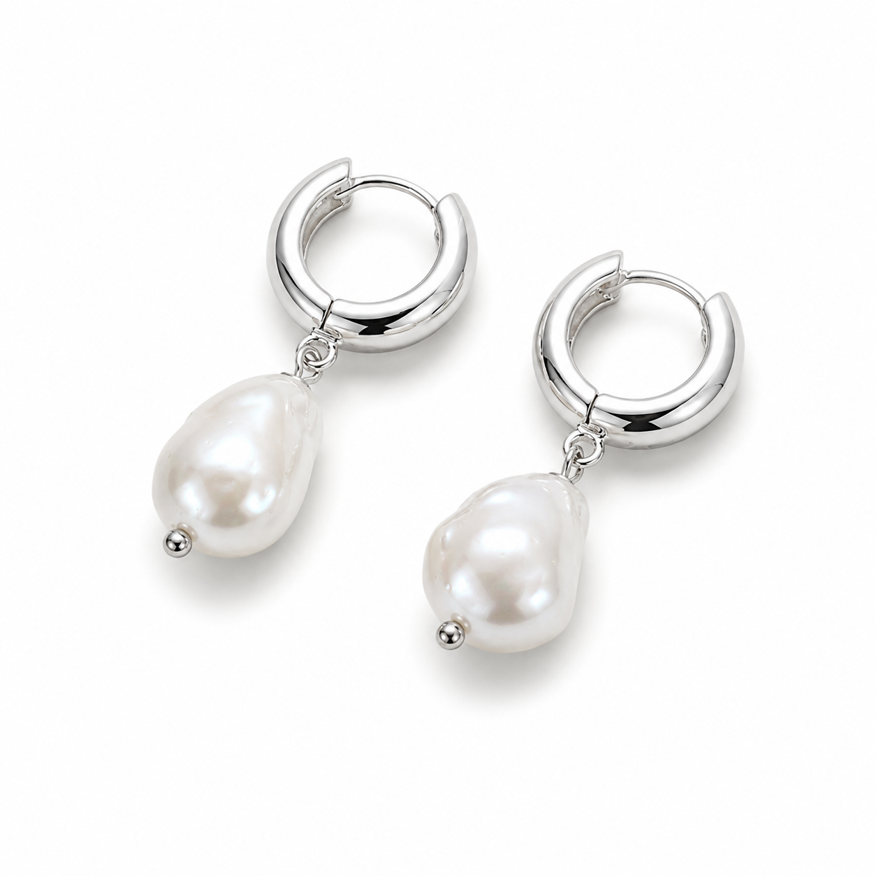 Aros | Argollas Pearl Silver