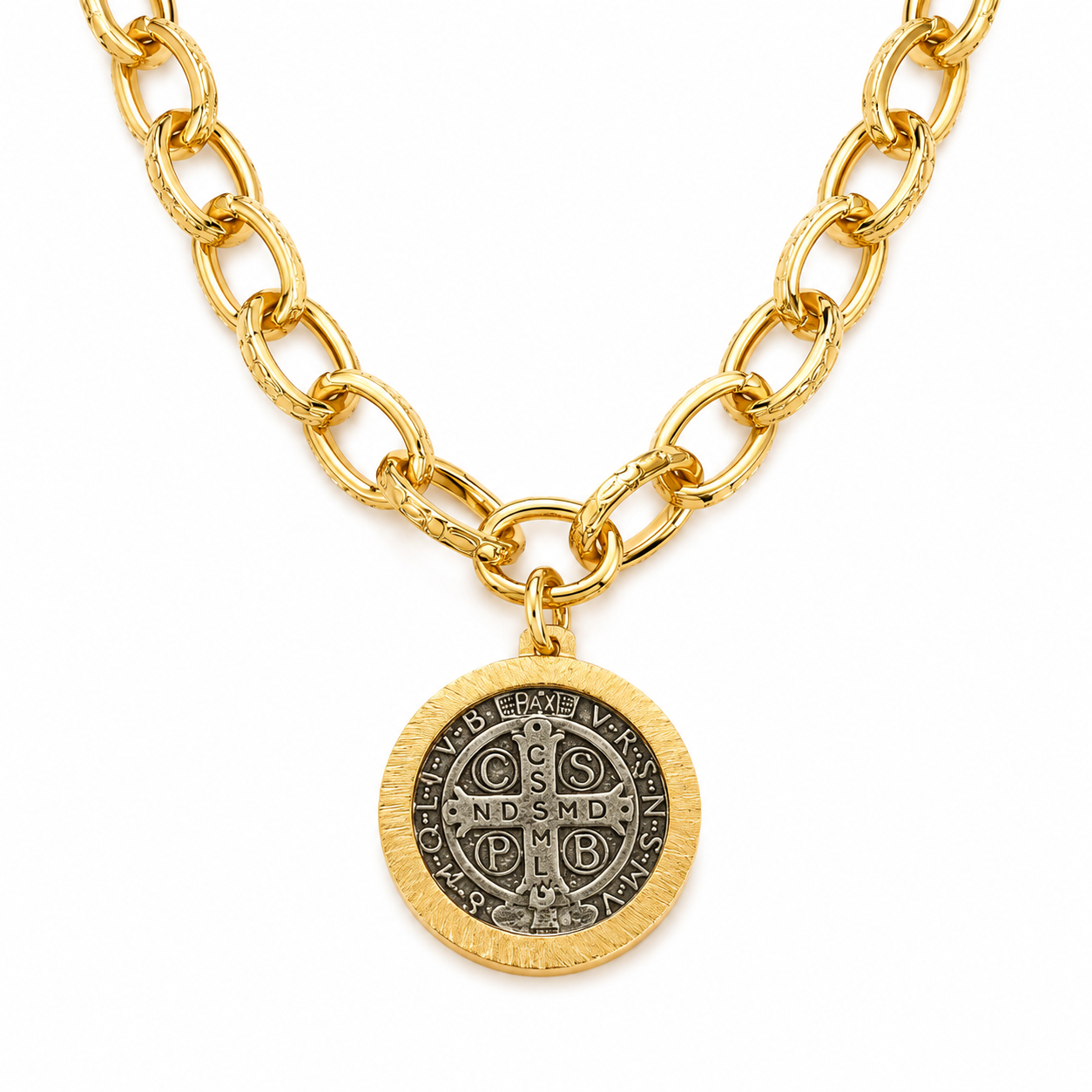 Collar | Maxi Padre Pio y San Benito