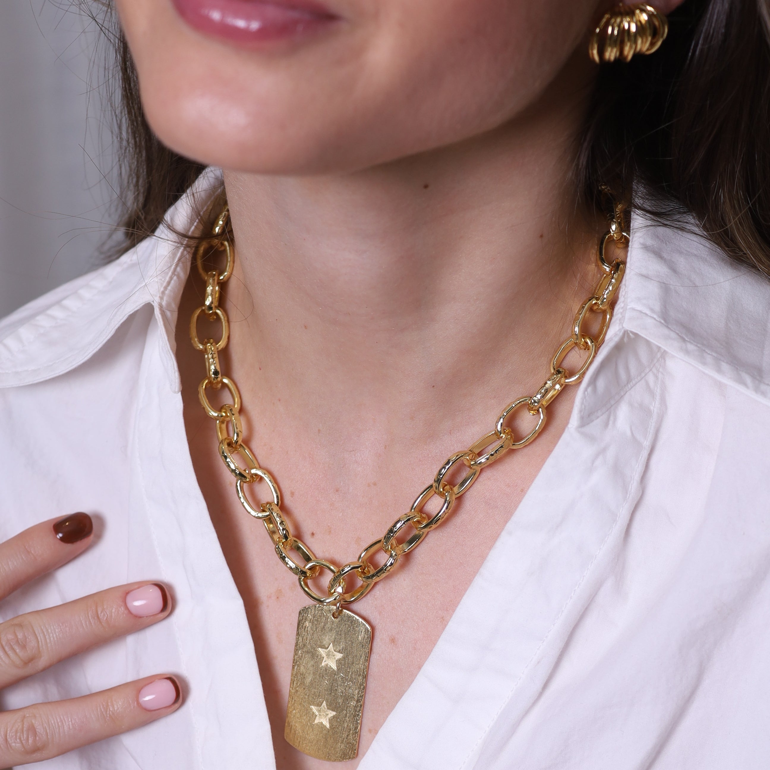 Collar | Placa Gold + Grabado
