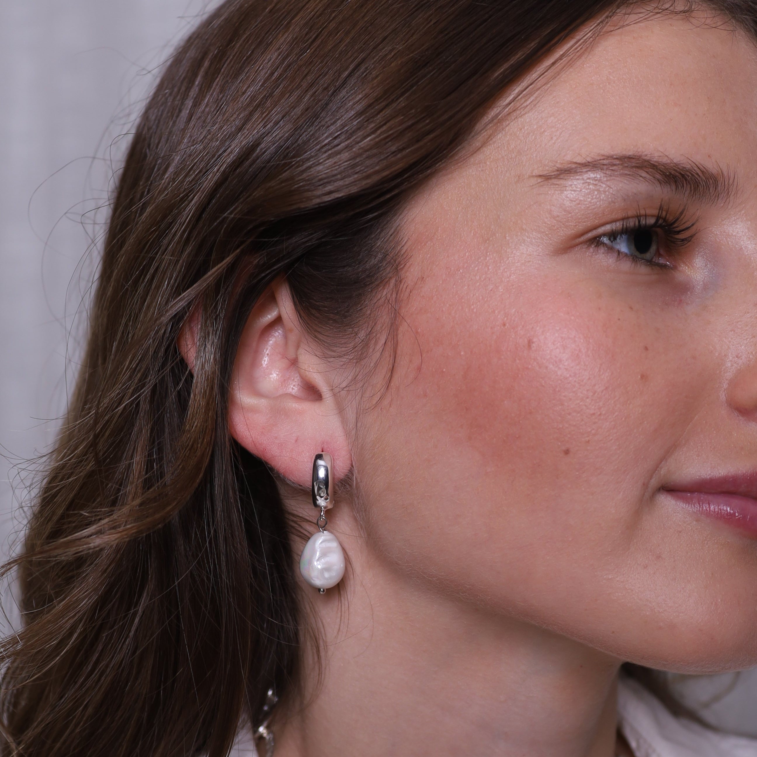 Aros | Argollas Pearl Silver