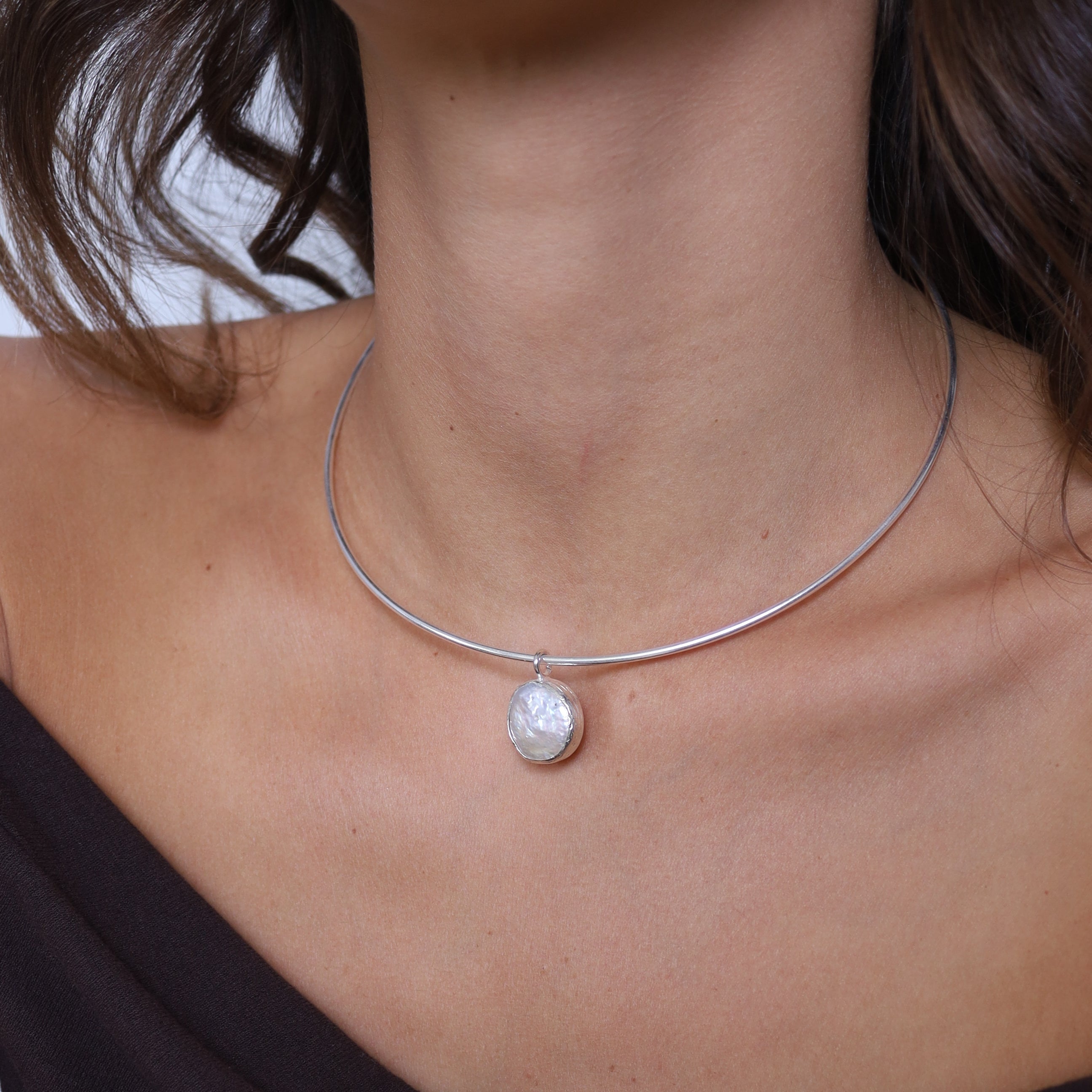 Collar | Pearl Silver