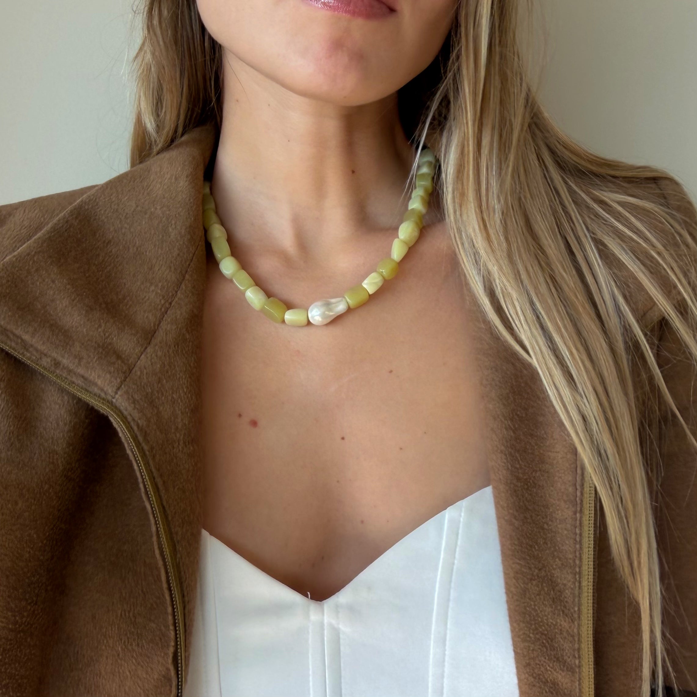 Collar | Olive Pearl