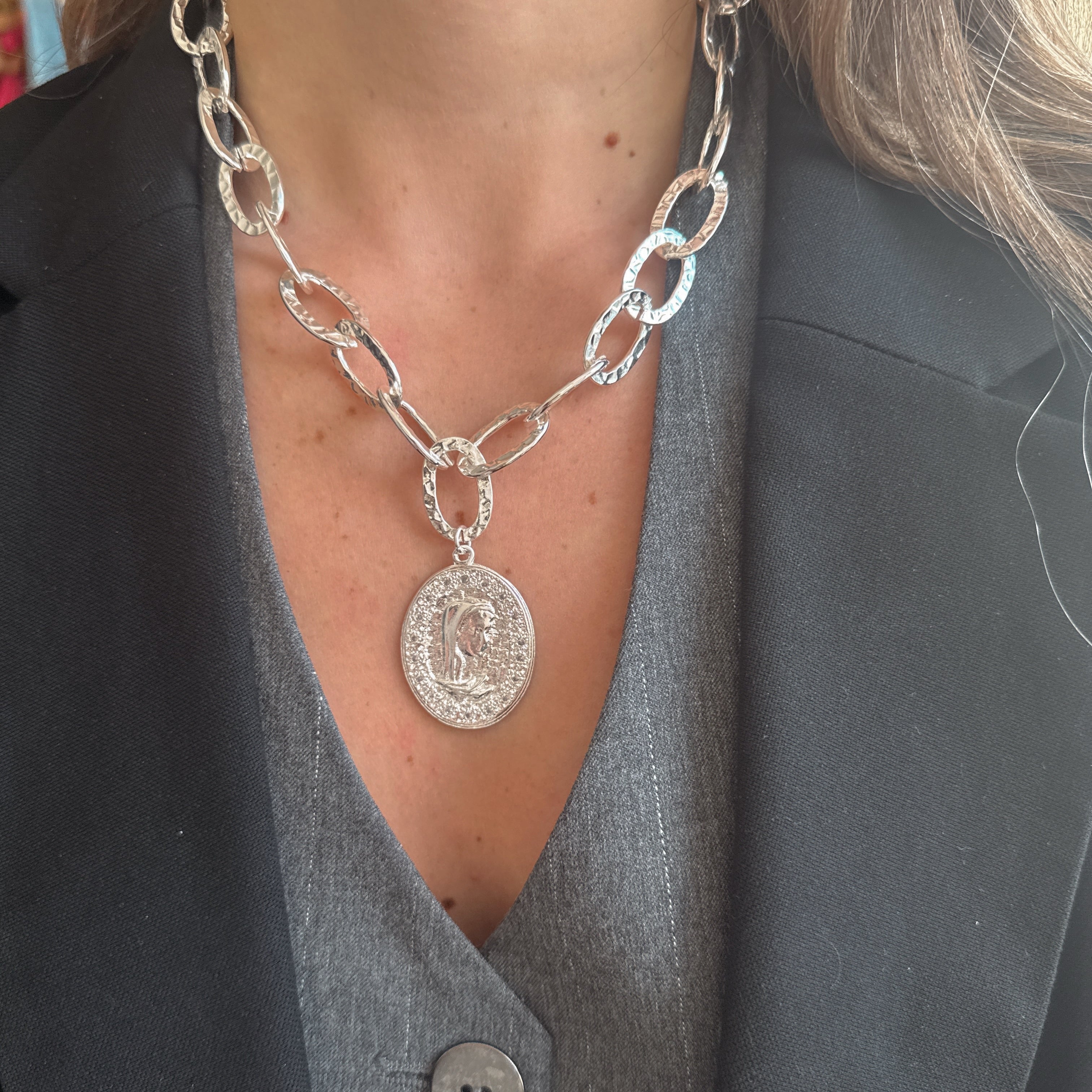 Collar | Virgen Silver XL Circones