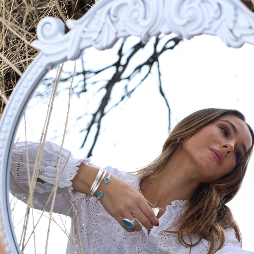 Collar Placa | Ocean Writer Silver