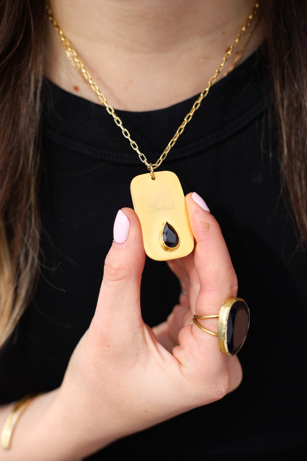 Collar Placa | Shadow Writer Silver
