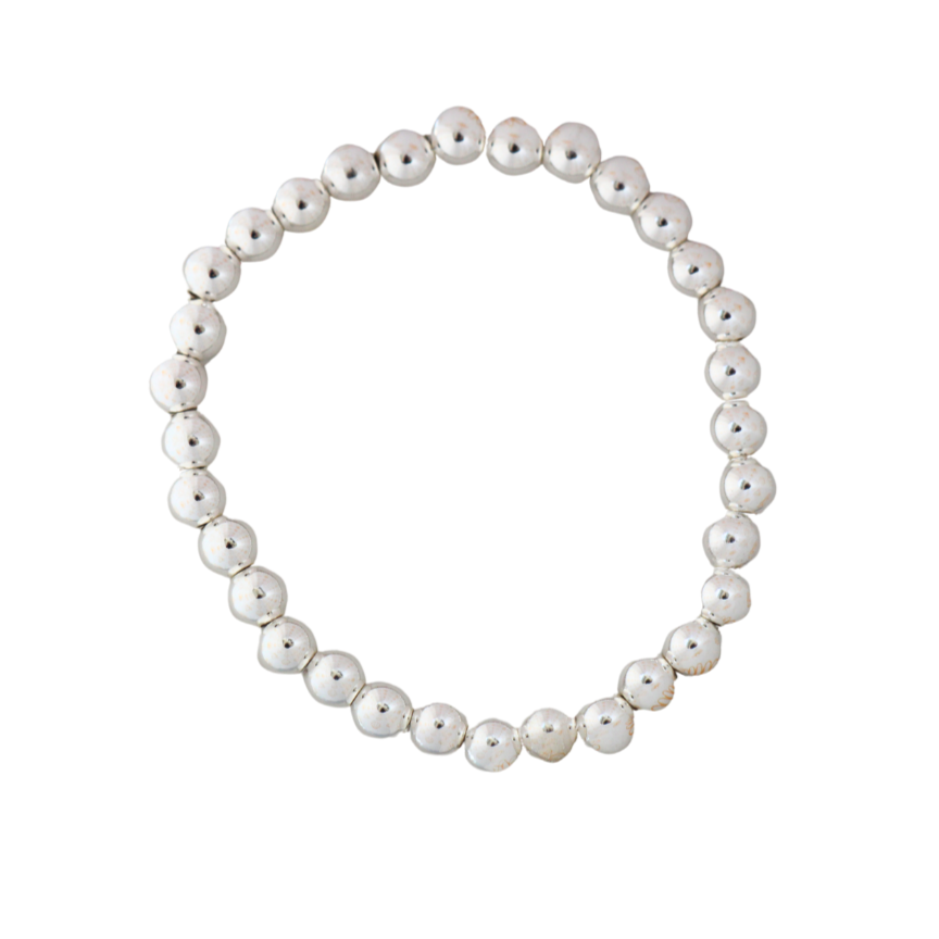Pulsera | Mostacillas Grandes Plata