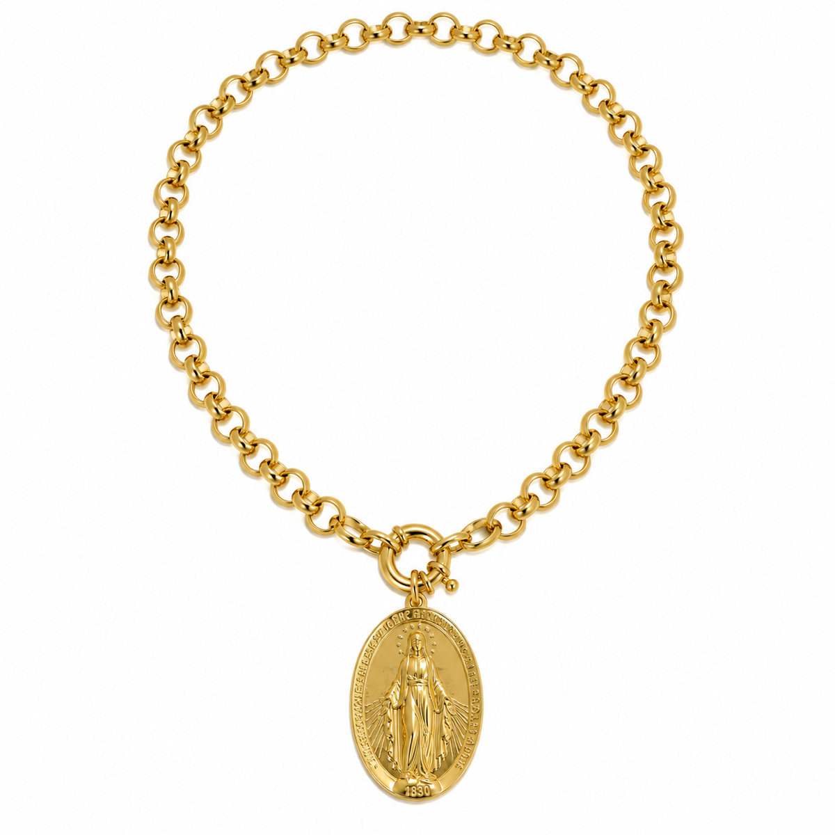 Collar | Virgen de los Rayos + Timón