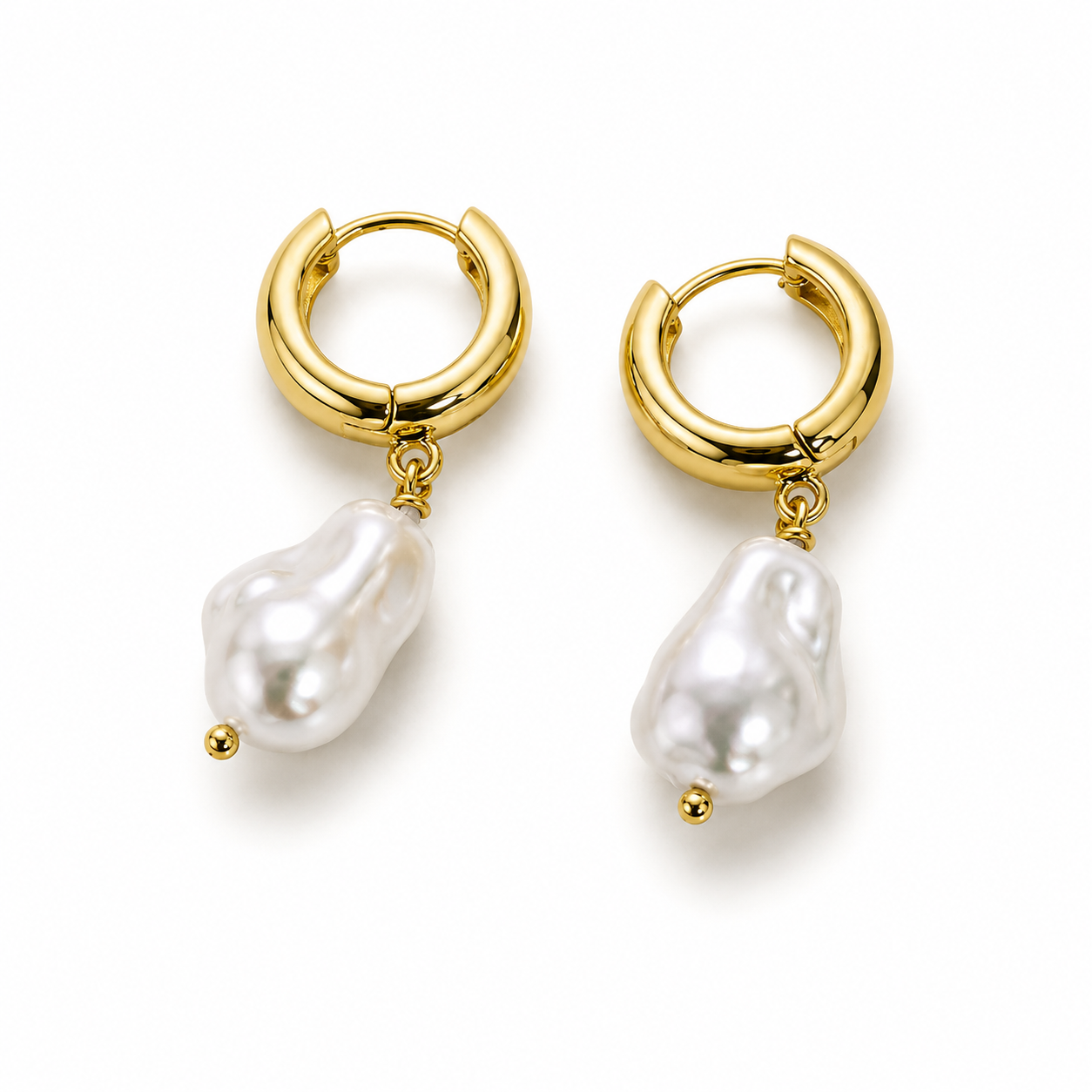 Aros |  Argollas Pearl Gold