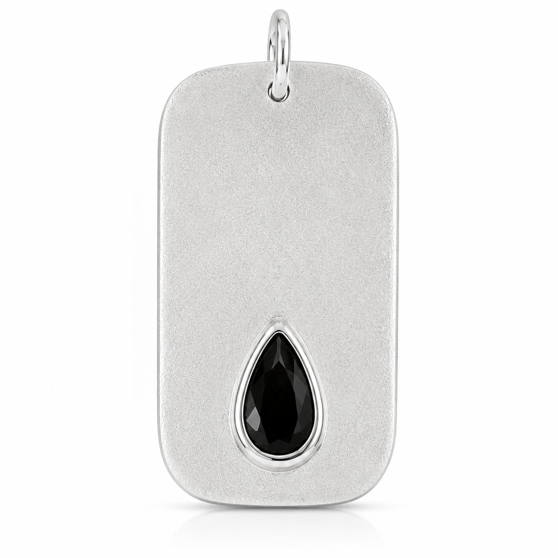 Collar Placa | Shadow Writer Silver
