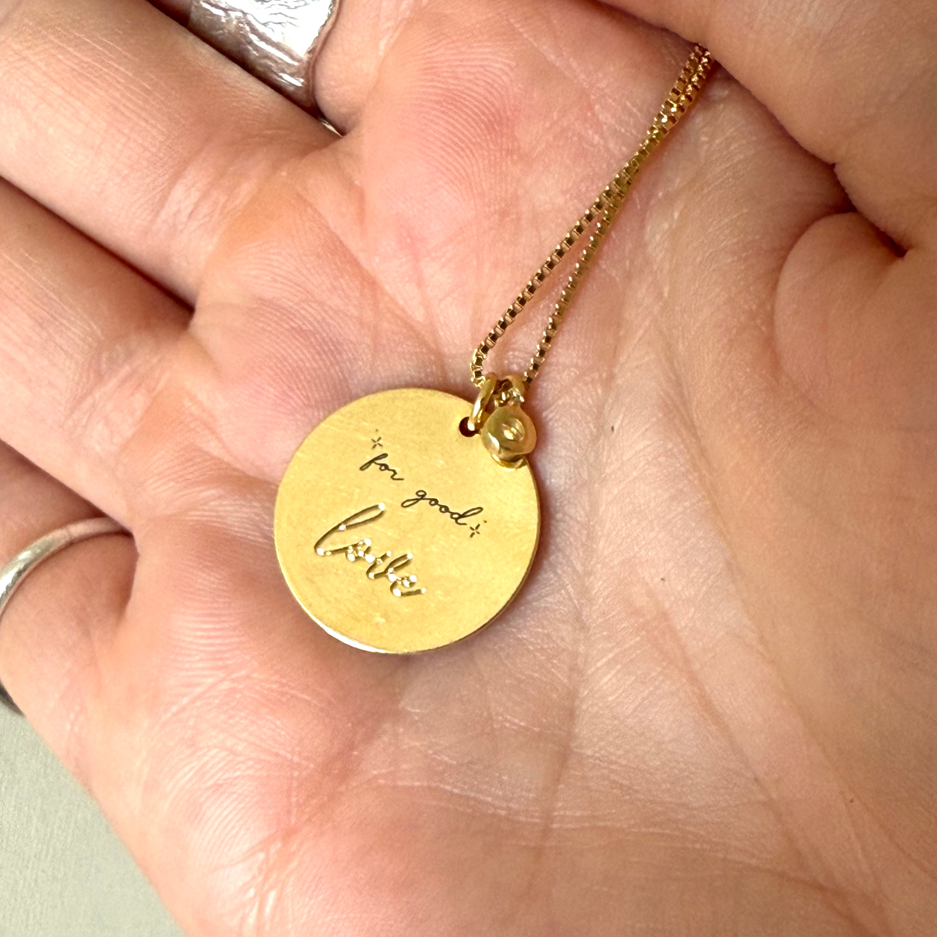 Cadenita | Circle Gold + Grabado Láser