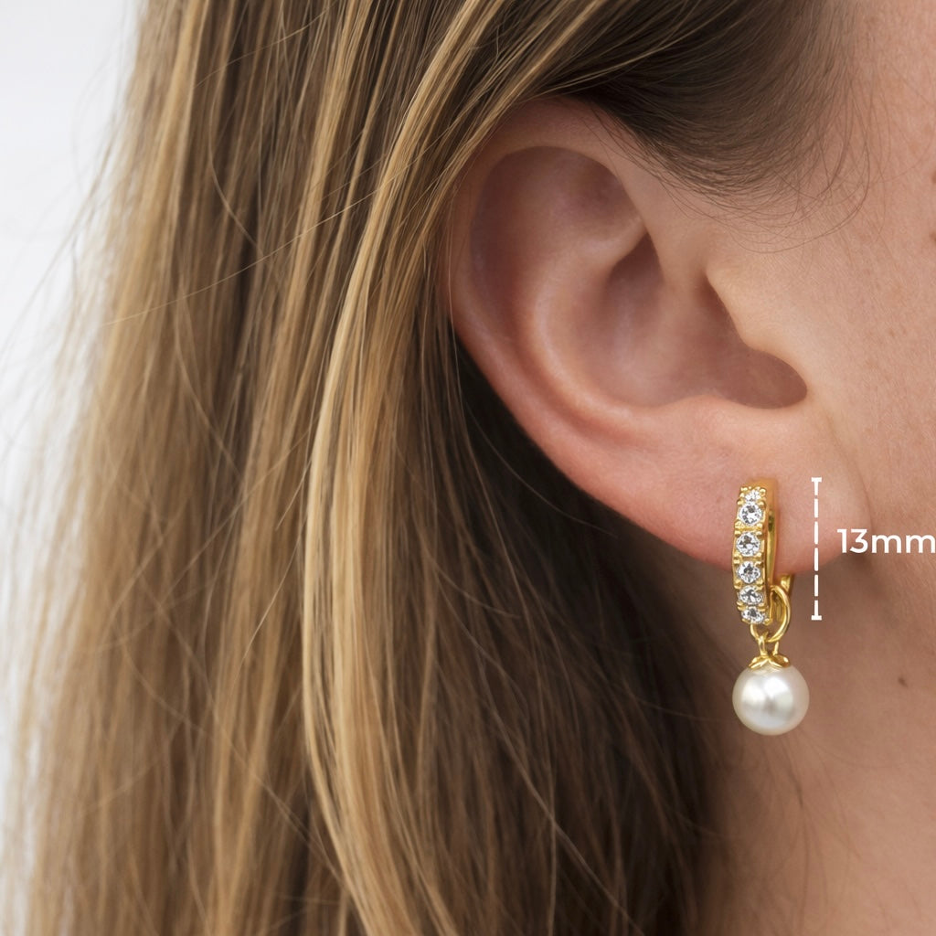 Aros | circular circones y perla redonda