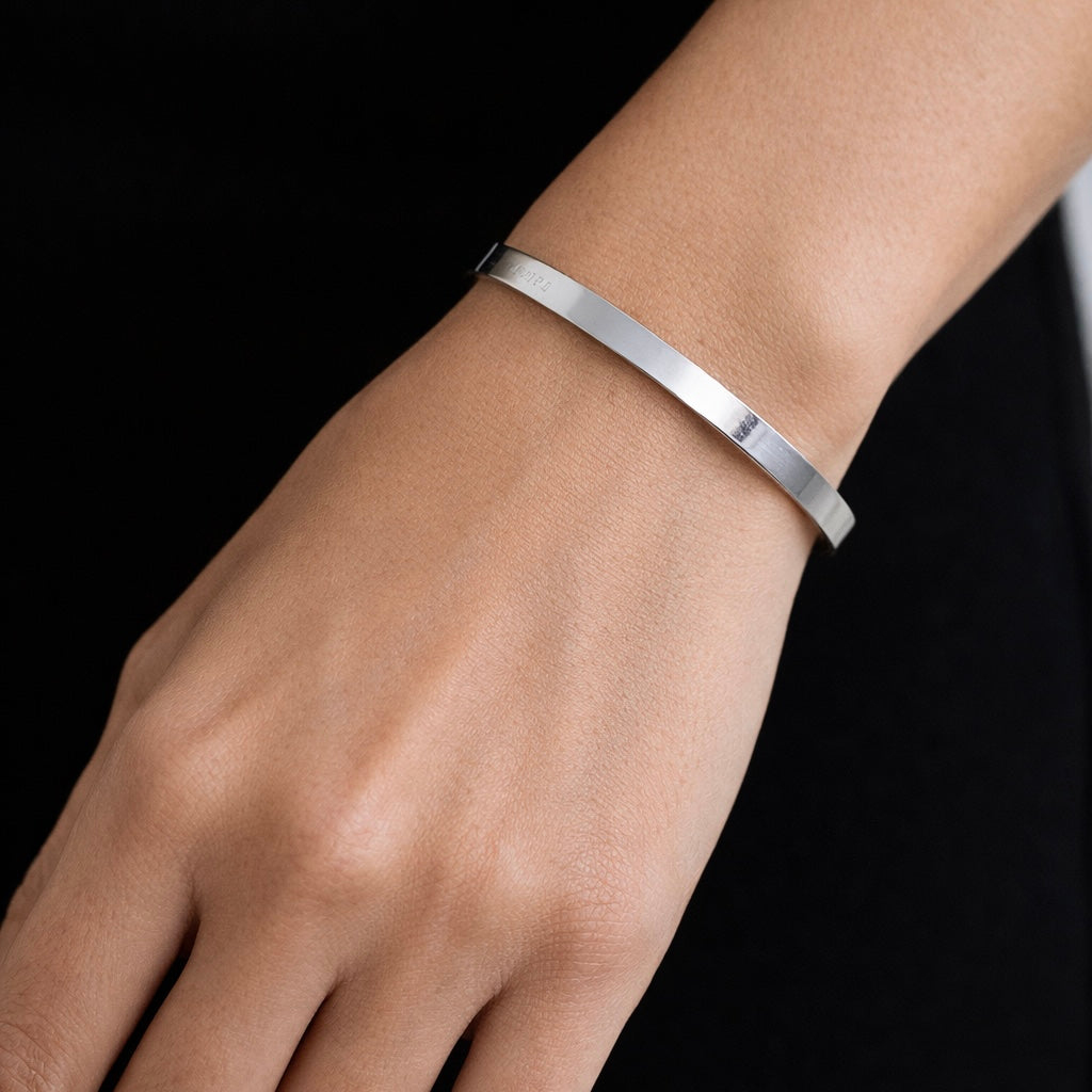 Esclava | Plata Grabada 5 mm