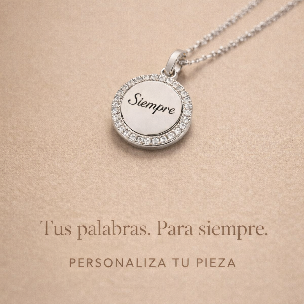 Collar | Medalla Grabada Plata