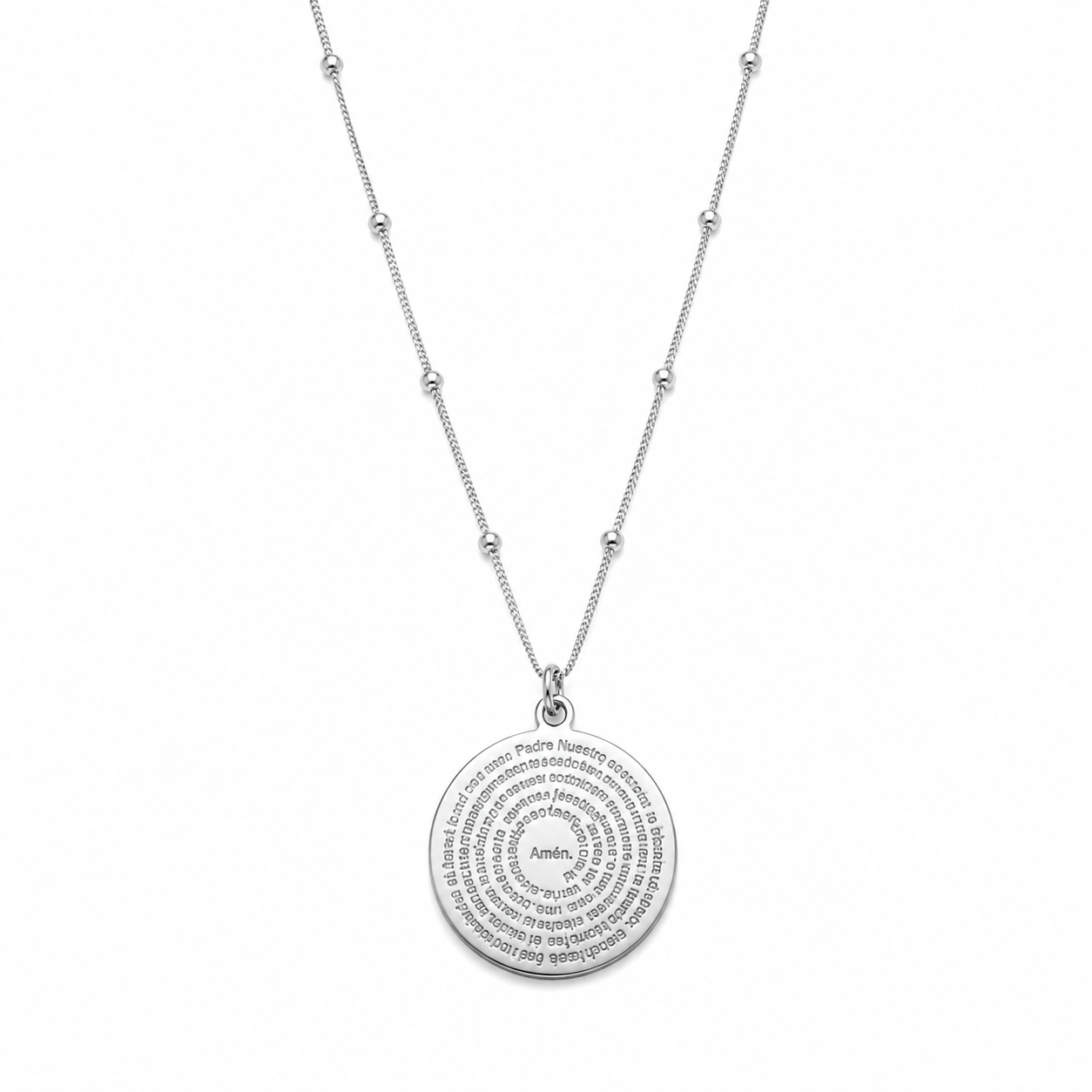 Collar | Delicate Padre Nuestro Silver