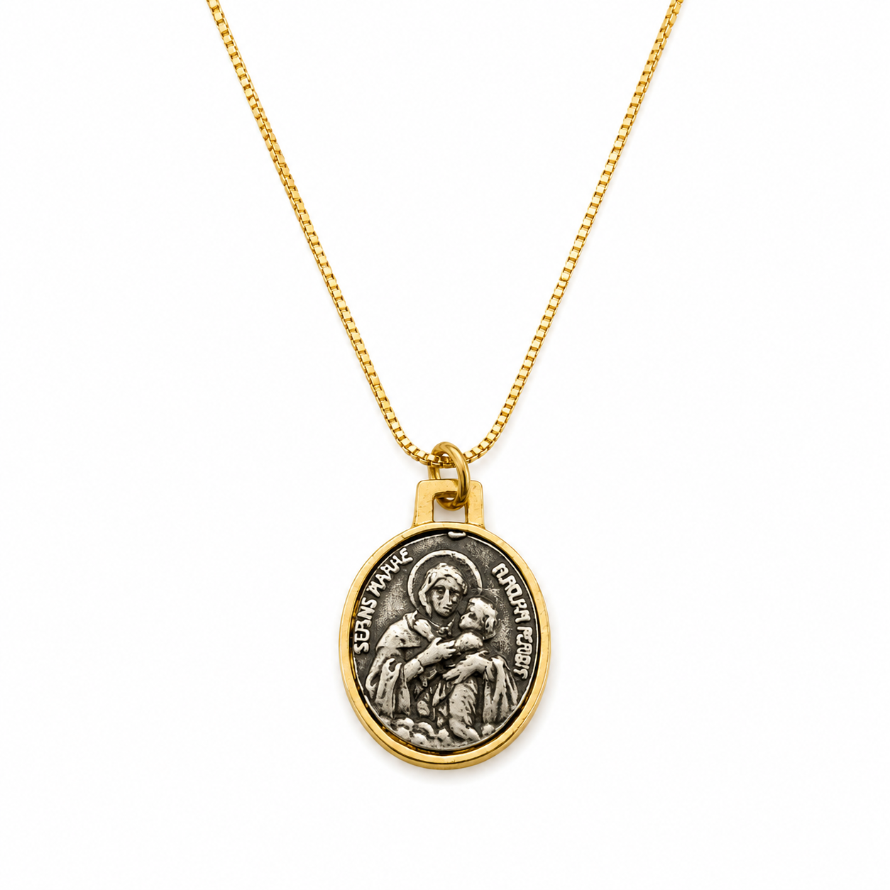 Collar | Escapulario Mini, Virgen de Schoenstatt y Sagrado Corazón