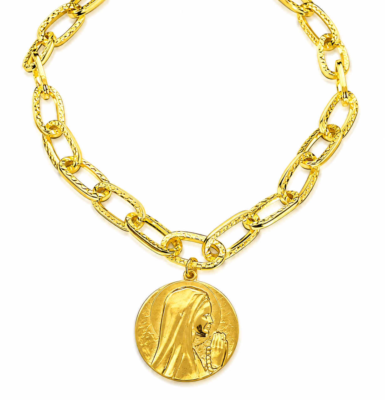 Collar | Virgen Gold Maxi Circular