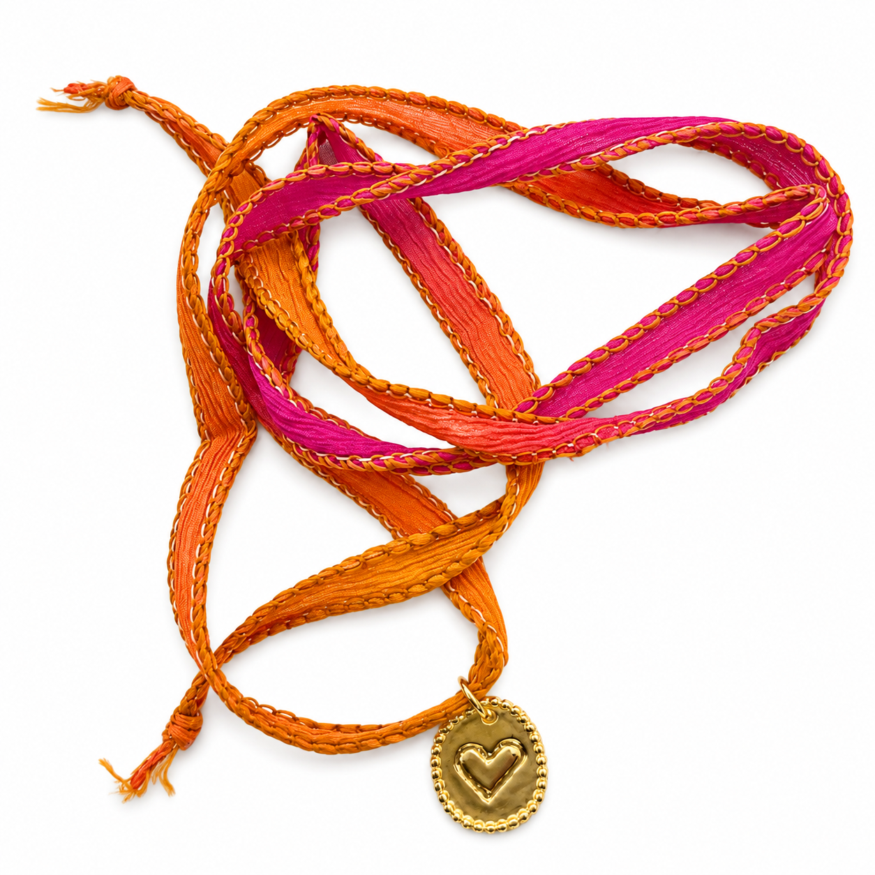 Collar | Seda Pink + Corazón