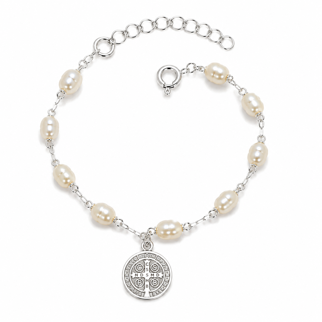 Pulsera | San Benito y Perlas Silver