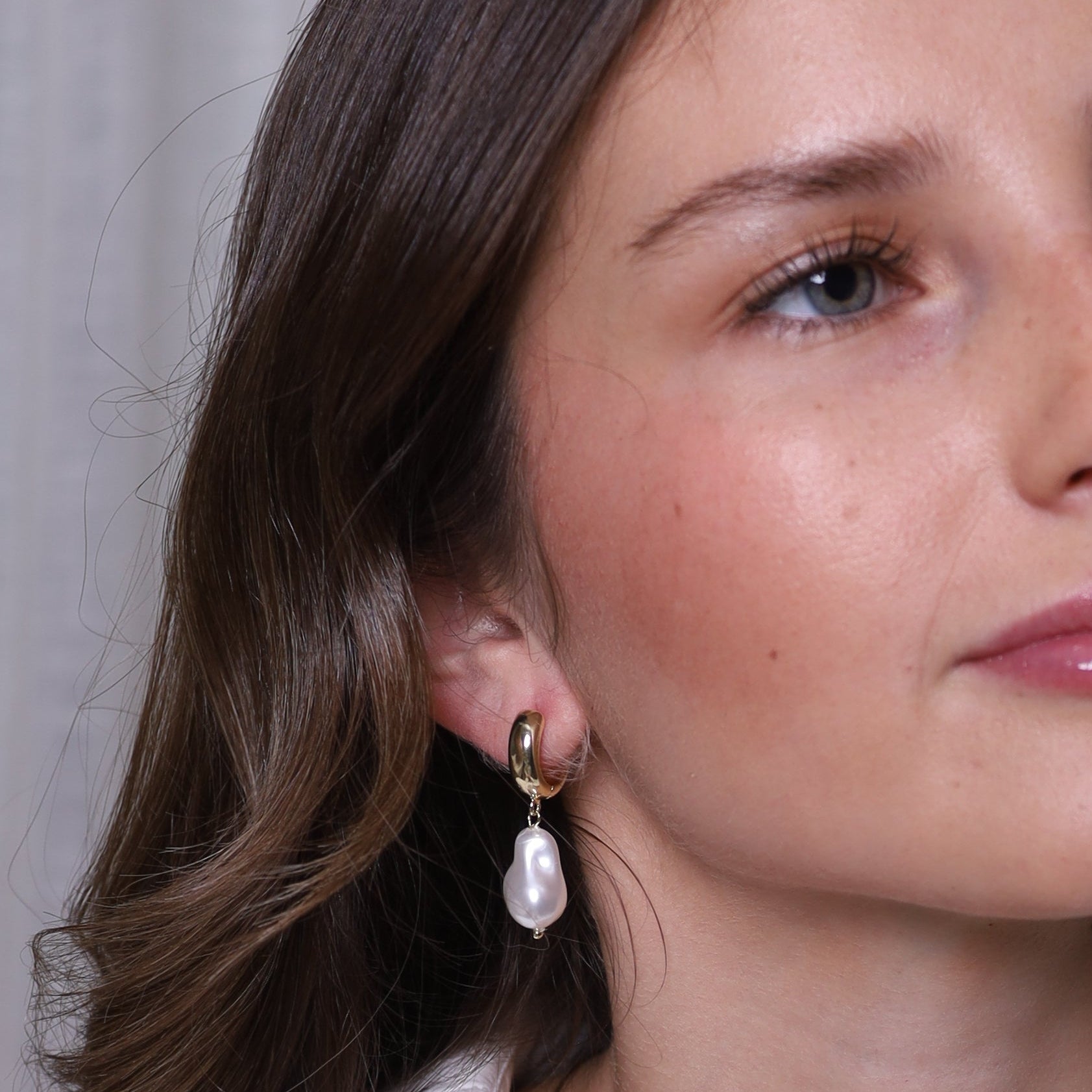 Aros |  Argollas Pearl Gold