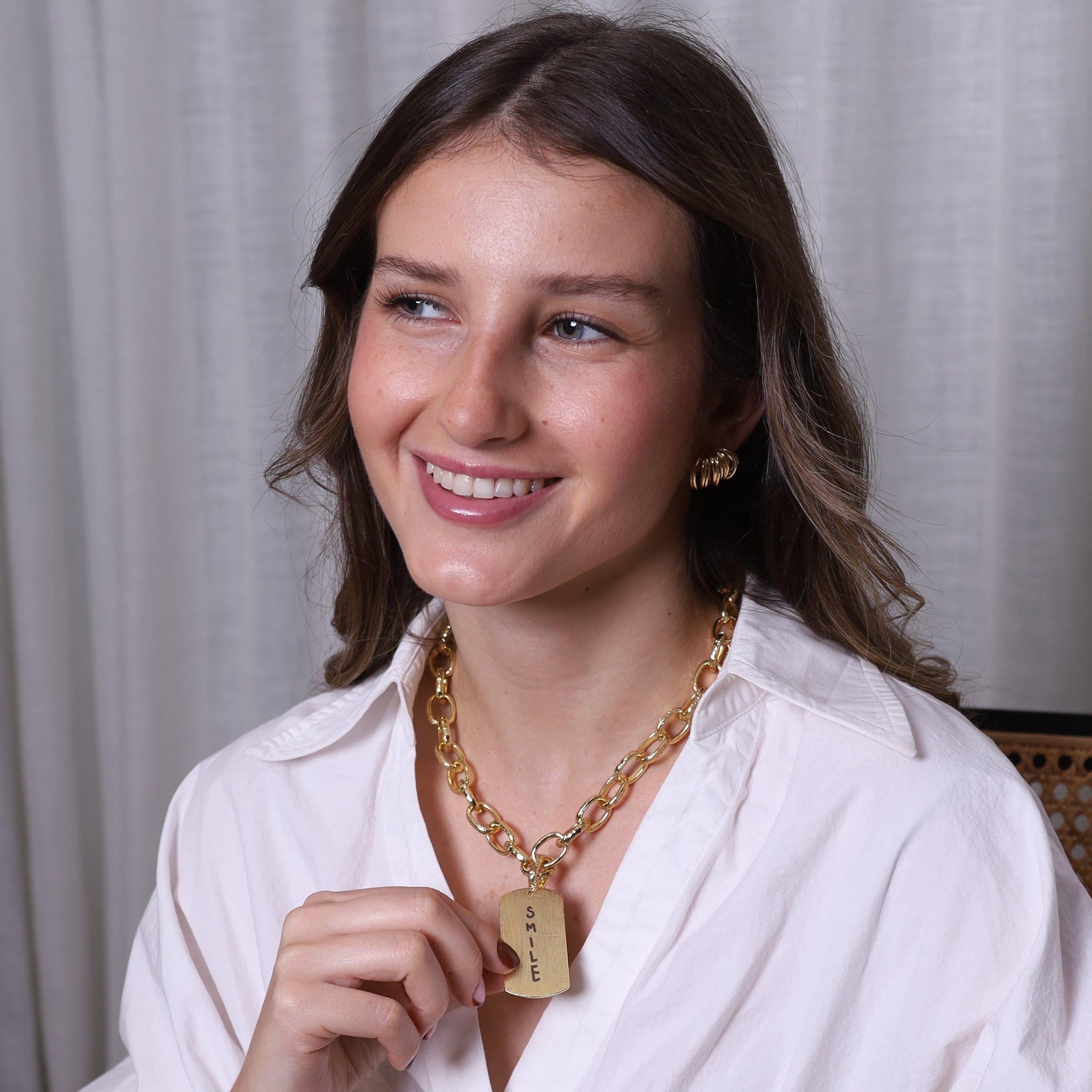 Collar | Placa Gold + Grabado