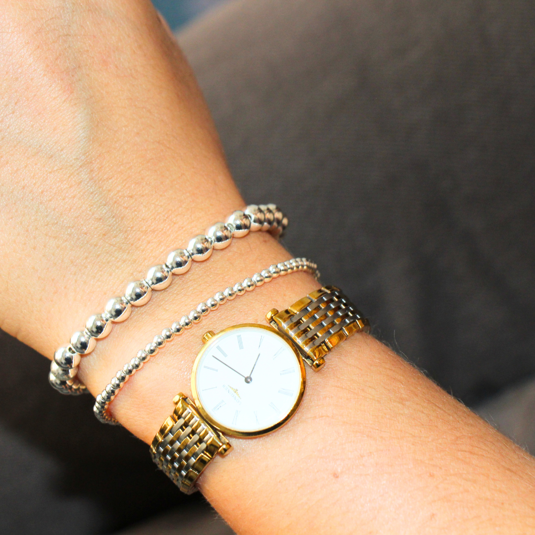 Pulsera | Mostacillas Mini Plata
