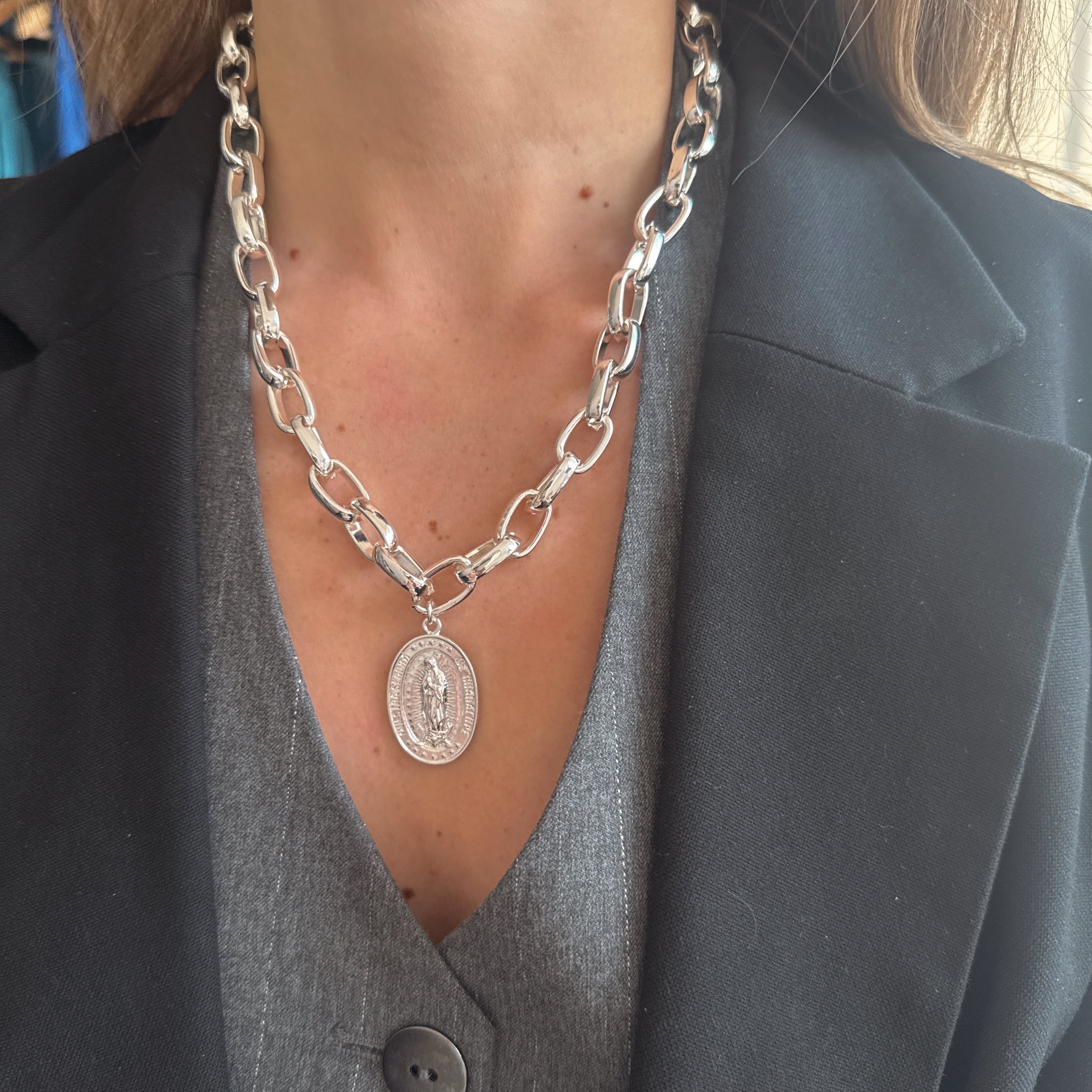 Collar | Virgen de Guadalupe Silver