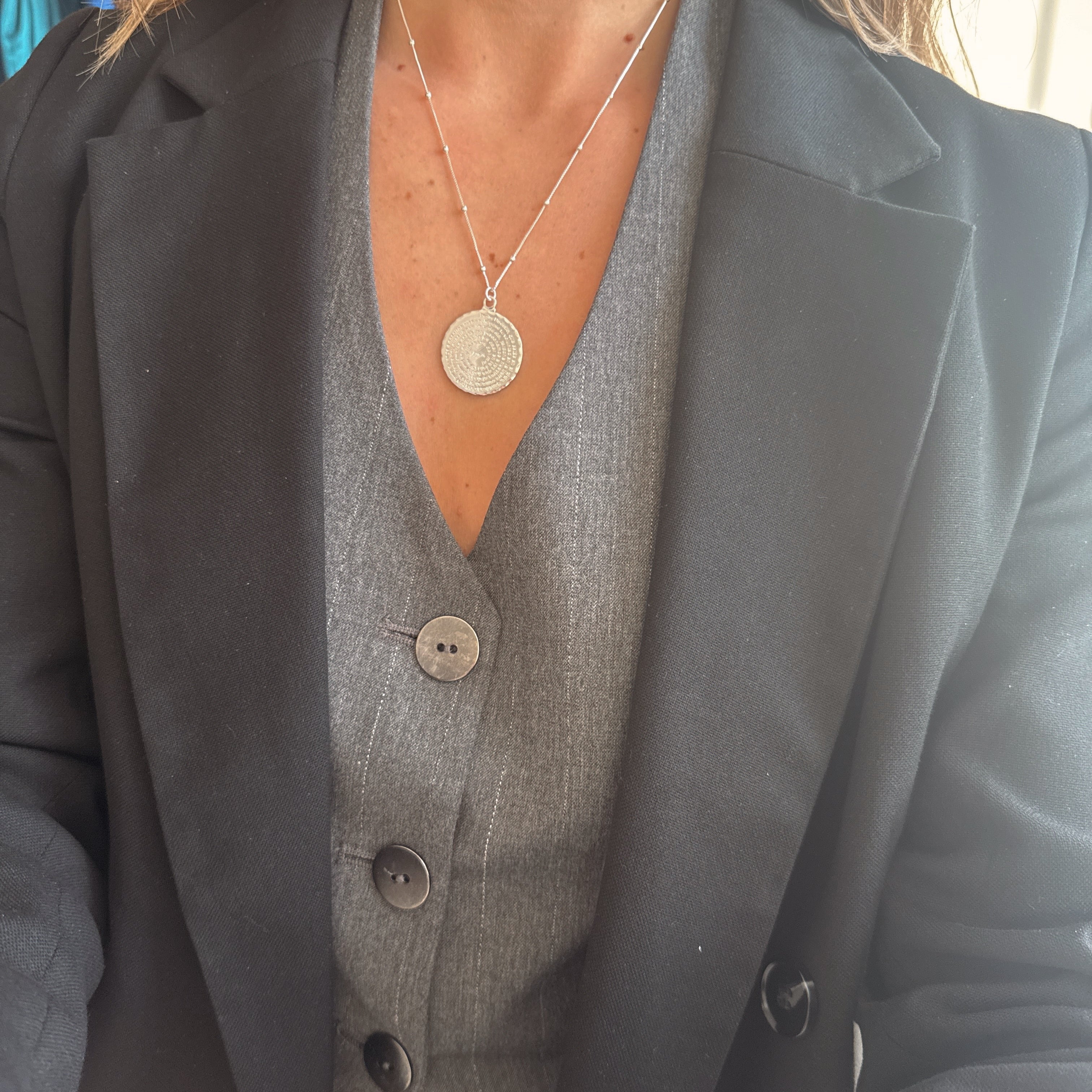 Collar | Delicate Padre Nuestro Silver