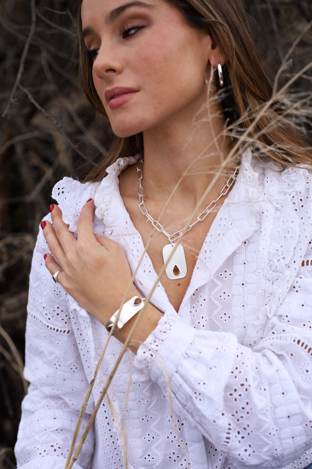 Collar Placa | Ocean Writer Silver